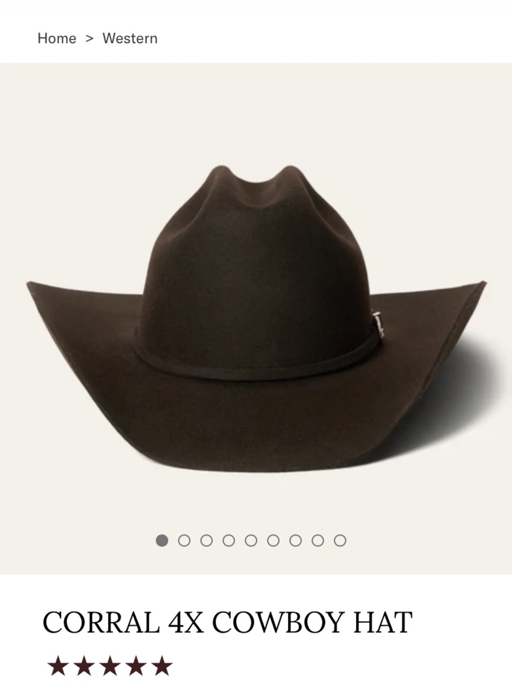 CORRAL 4X COWBOY HAT